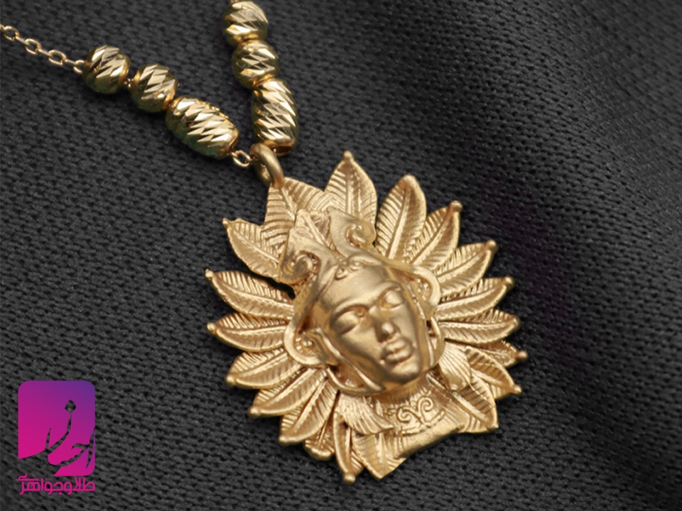گردنبند خورشید | طلا و جواهر احسان