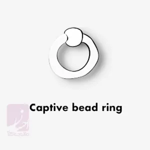 حلقه پیرسینگ حلقه مهره اسیر (captive bead ring) | طلا و جواهر احسان