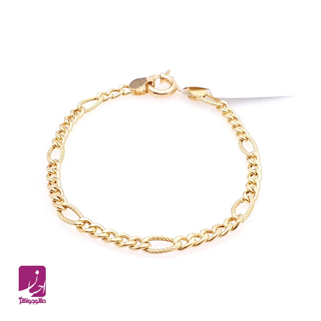 دستبند طلا فیگارو | طلا و جواهر احسان