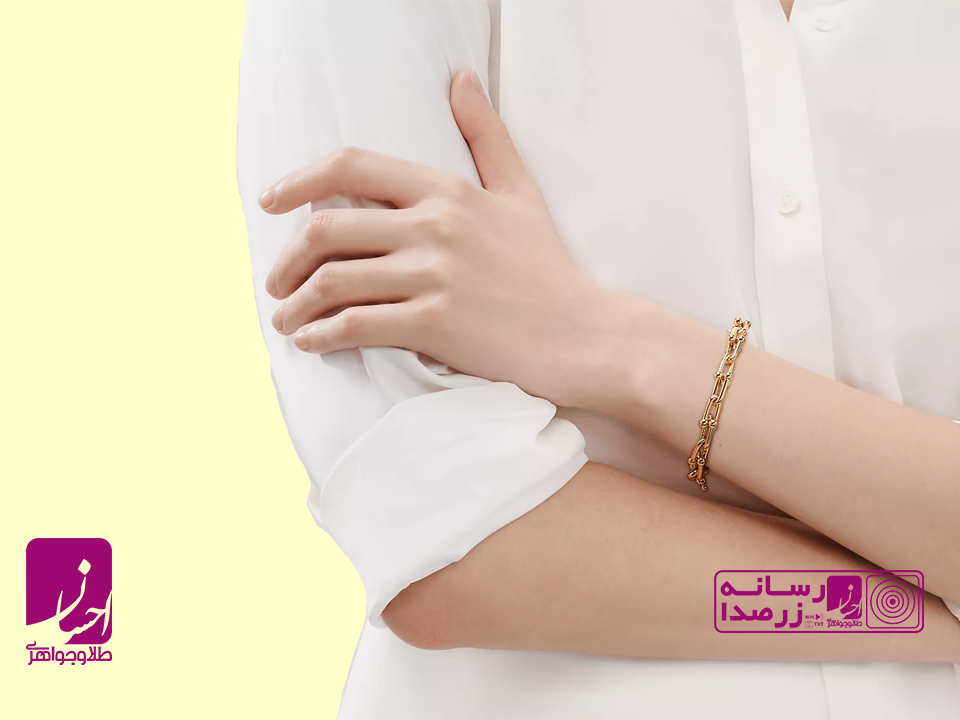 دستبند طلا تیفانی جدید | طلا و جواهر احسان