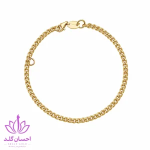 دستبند کارتیه ظریف 3 گرمی با حلقه برای آویز