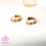گوشواره مثلث شکل با قفل کشویی و ضامن دار